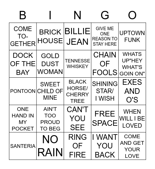 ABC TRIO MUSIC BINGO PARTY! Bingo Card