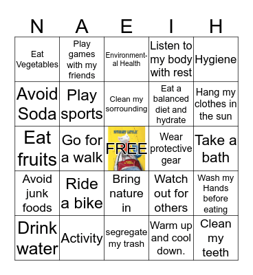 HEALTH HABBIT BINGO Card