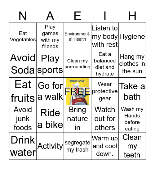 HEALTH HABBIT BINGO Card