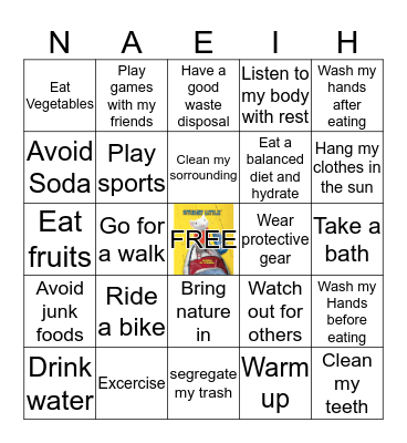 HEALTH HABBIT BINGO Card