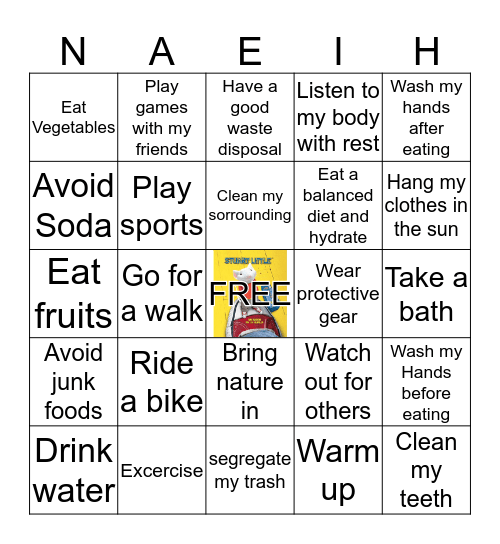 HEALTH HABBIT BINGO Card