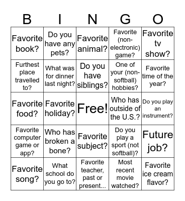 SYNERGY Bingo Card