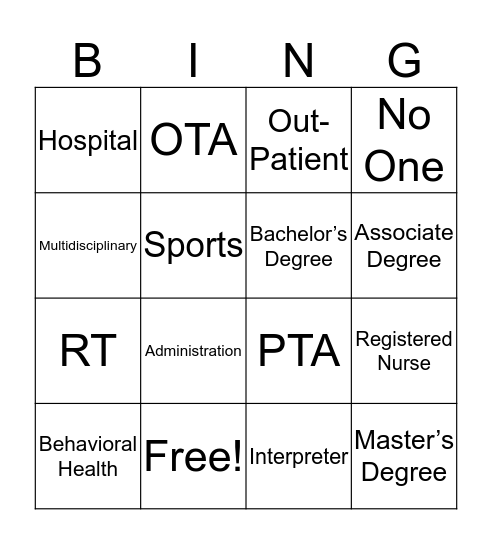 IPEC Bingo Card