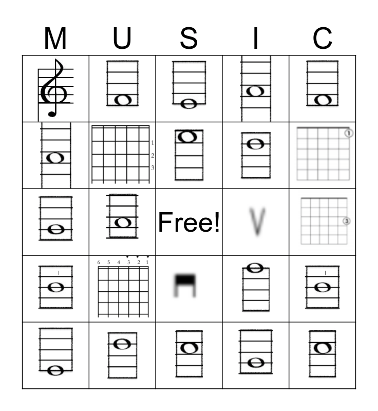 Guitar Note Name BINGO Card