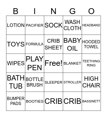 BABY BINGO Card