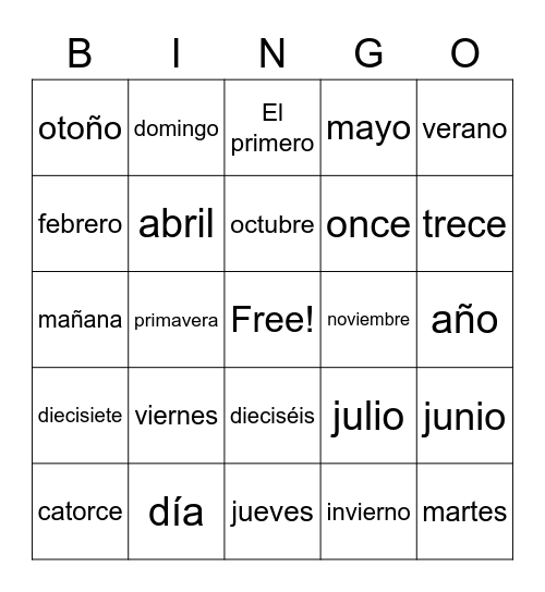 Capitulo Preliminar Bingo Card