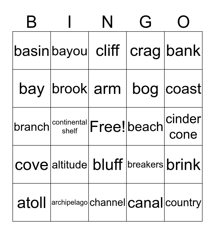 geo-terms-bingo-card