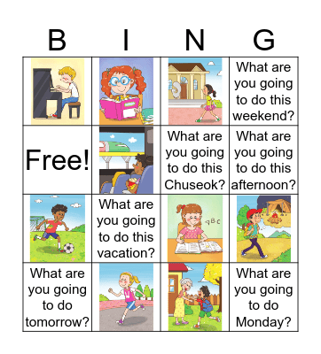 I am going to play Bingo! Bingo Card