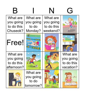 I am going to play Bingo! Bingo Card