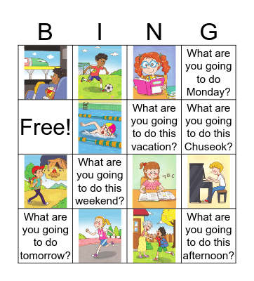 I am going to play Bingo! Bingo Card