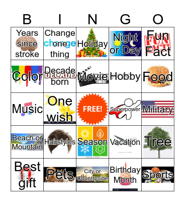 Getting to Know You Bingo Card