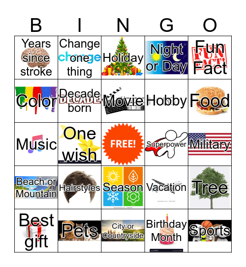 Getting to Know You Bingo Card