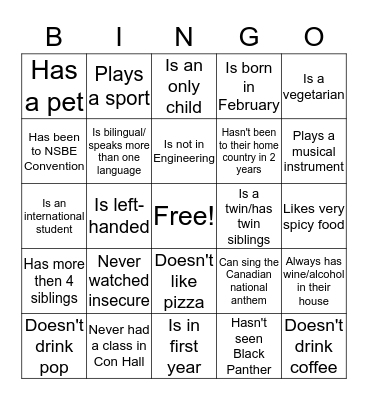 FIND SOMEONE WHO Bingo Card