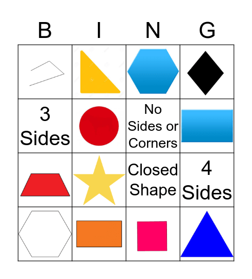 Shape Bingo! Bingo Card