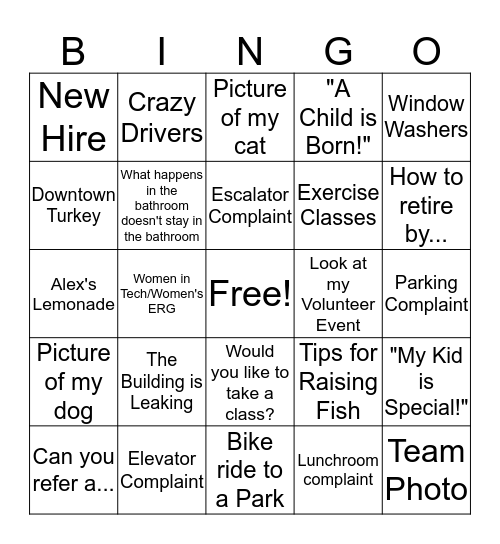 Yammer could help get you up to speed this week! Bingo Card