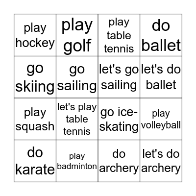 Bingo Card
