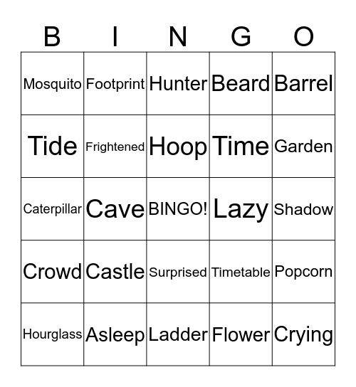 Guess me  Bingo Card