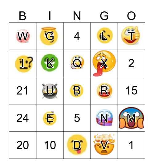 (E)motions BBingo Card
