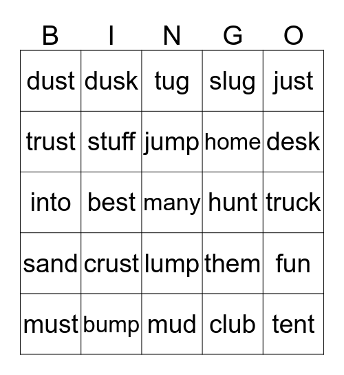 Animal Park Bingo Card