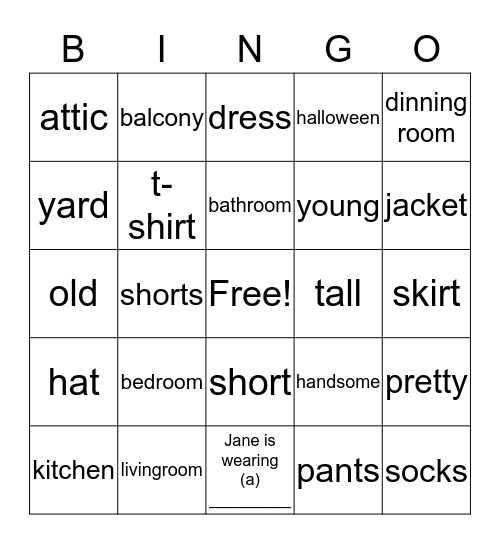 Speak! Review 9~11 Bingo Card