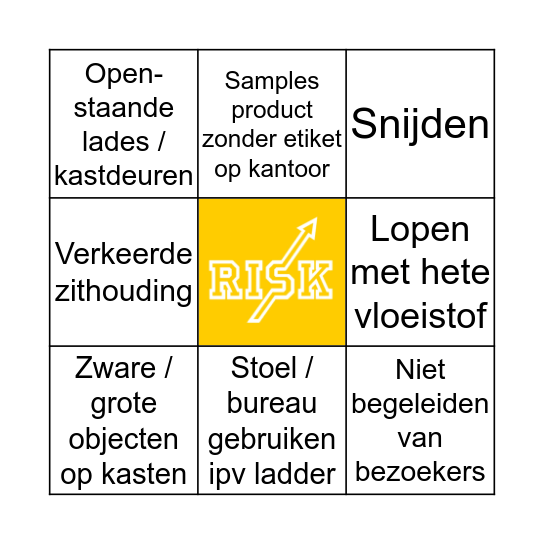 Corbion Safety Bingo Algemeen en kantoor Bingo Card