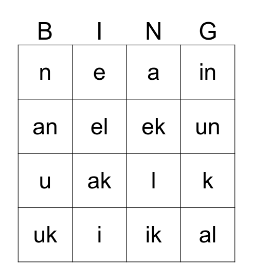 bingo thema 1 Bingo Card