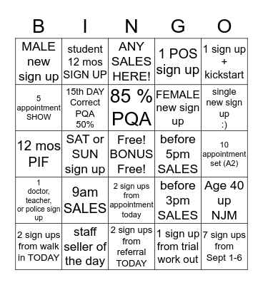 AF BAGUIO SUPER, MEGA, ULTRA BINGO Card