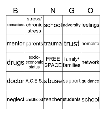 Teacher Institute BINGO Card