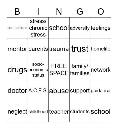 Teacher Institute BINGO Card