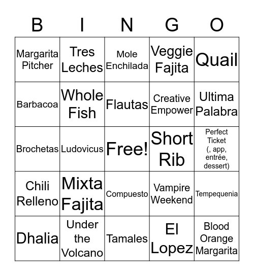 Wild Out Wednesday Bingo Card