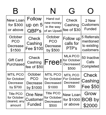 Challenge!!!  09/20-09/22/2018 Bingo Card