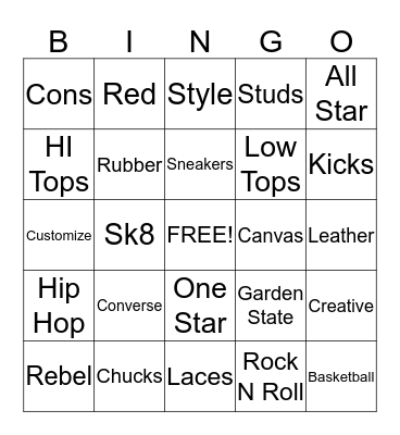 All Star Bingo Card
