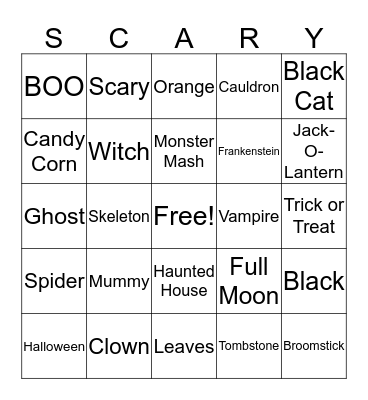 Happy Halloween   Bingo Card