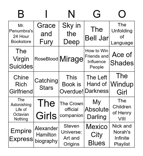 TBR Bingo 3 Bingo Card
