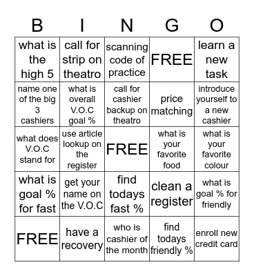 C.A.M Bingo 2018 Bingo Card