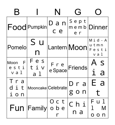 Mid-Autumn Festival 4th Bingo Card