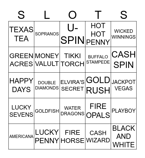 CASINO BINGO Card