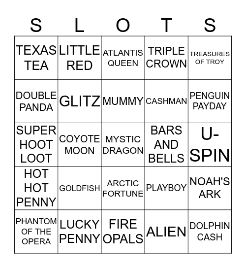 CASINO BINGO Card
