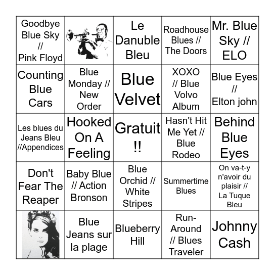 Bleu  Bingo Card