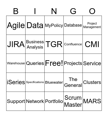 IT Department Bingo Card