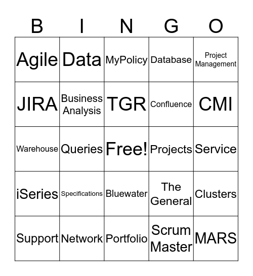 IT Department Bingo Card