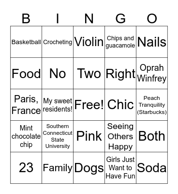 Get to Know RSC Keara Bingo Card