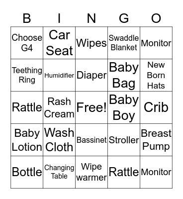 BABY Bingo Card