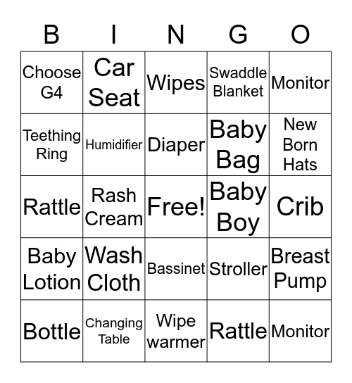 BABY Bingo Card