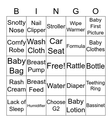 BABY Bingo Card