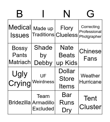 Good Times Bingo Card