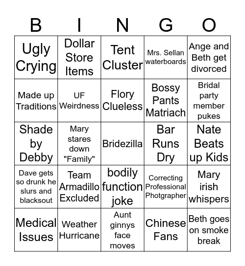 Good Times Bingo Card