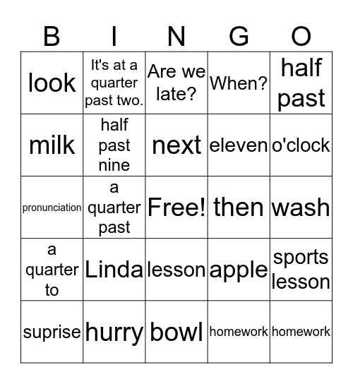 Review 39 and 40  Bingo Card
