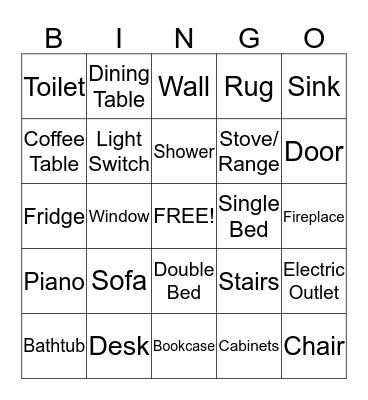 Floor Plan Symbols Bingo Card