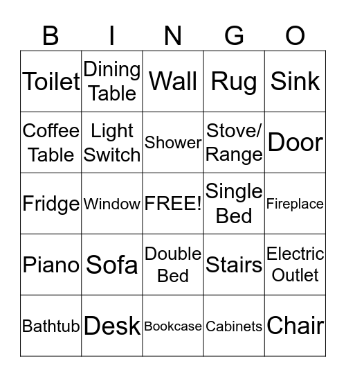 Floor Plan Symbols Bingo Card